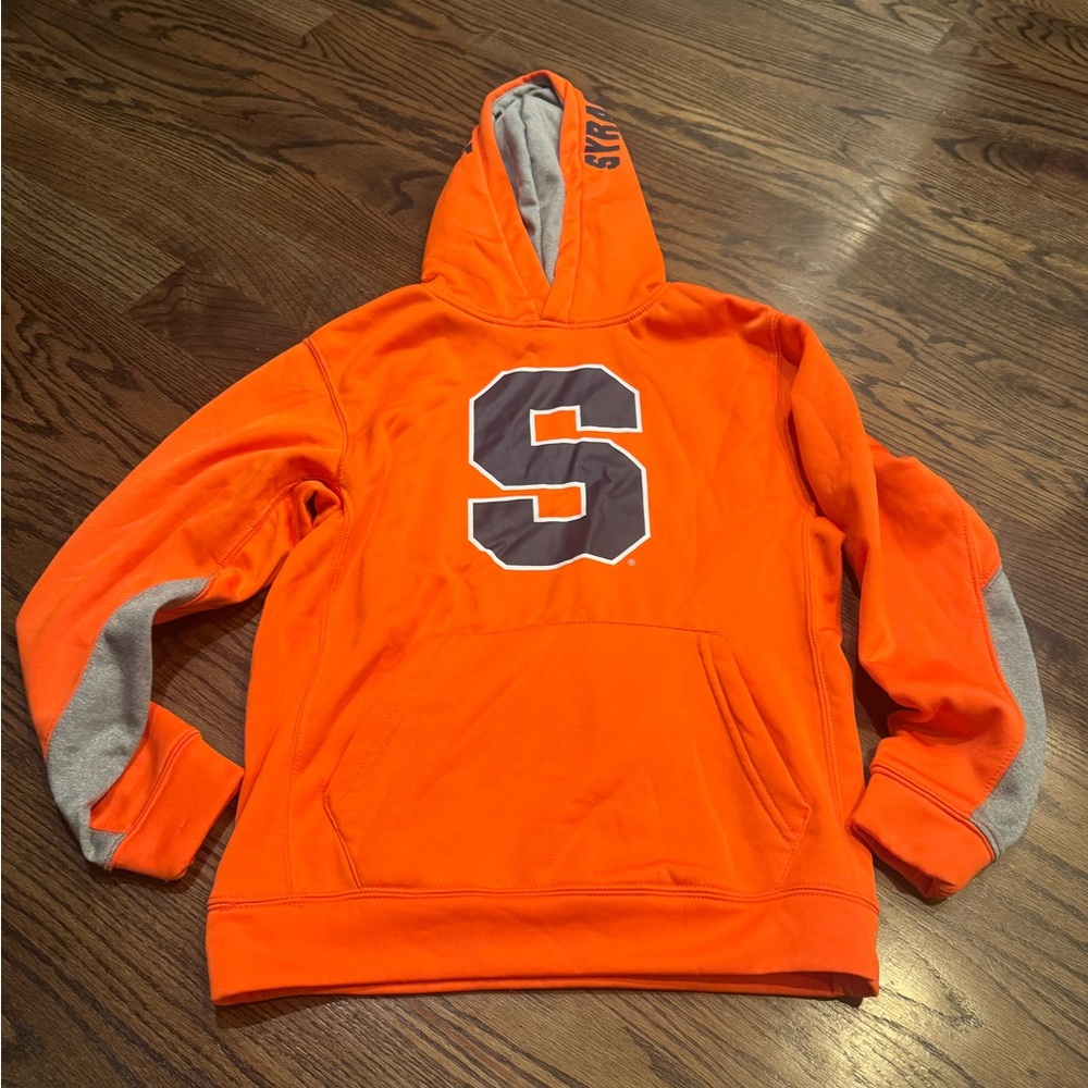 Campus Heritage Orange Hoodie with Gray Accents